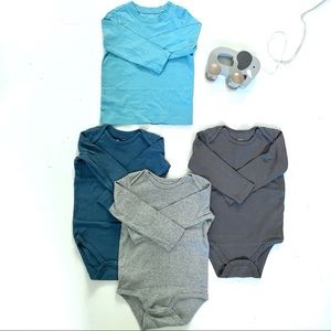 Primary 100% cotton long-sleeved onesies + t-shirt